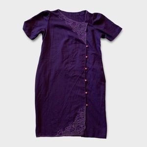 Vintage Purple Grape Mini Dress